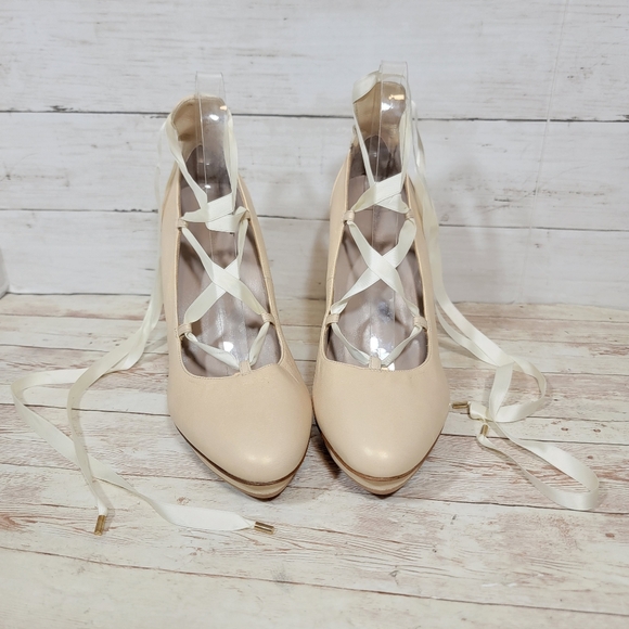 Roccamore Vanessa lace-up platform heels - Picture 3 of 16